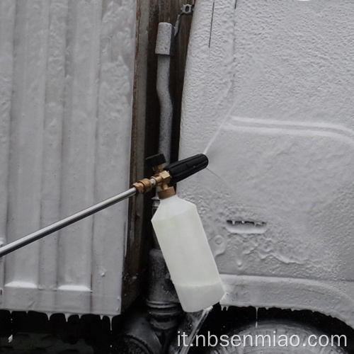 Autolavaggio con lancia a cannone in schiuma di neve regolabile in rame